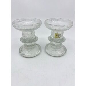 Luminarc Nordic Crystal Set of Two Candle Holders
